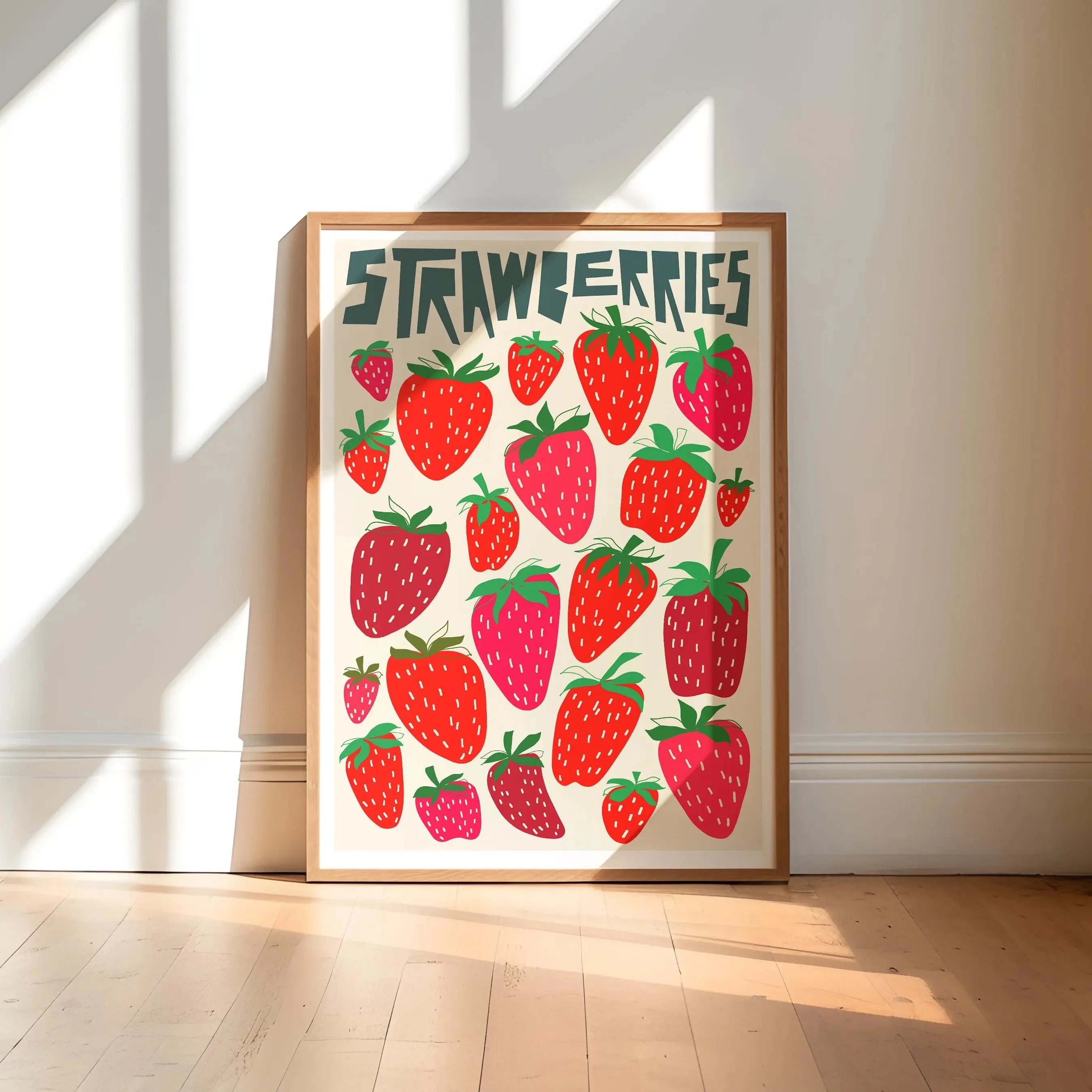 Retro Limon Cello Lemon Fruit Canvas Print Positano Lemon Strawberry Fruit Market Poster for Modern Bedroom Kitchen Home Decor