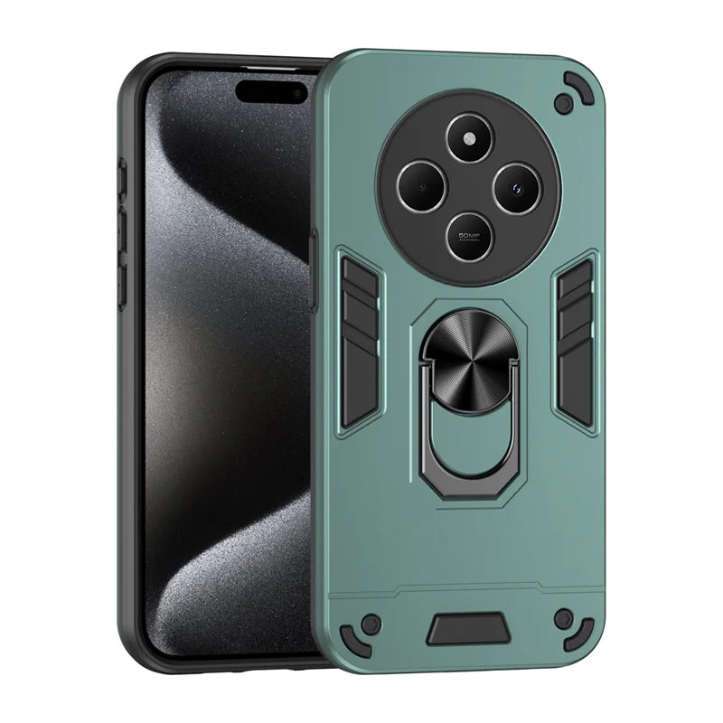 For Xiaomi Poco C75 4G Case Camera Protect Shockproof Armor Funda for PocoC75 Poko Little C75 C 75 4G Magnetic Holder Ring Cover