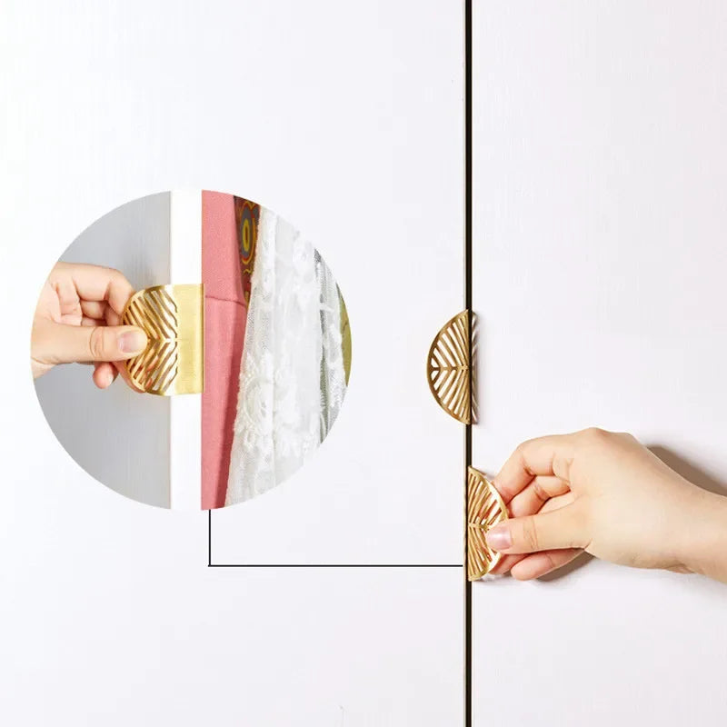 New Leaf-shaped Modern Furniture Drawer Brass Handles Furniture Wardrobe Drawer Knob Brass Door Handles Wholesale