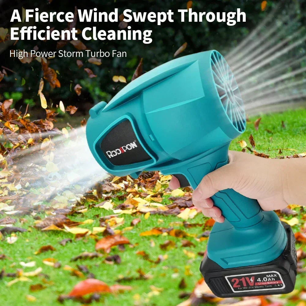 Electric Turbo Fan Blowers Dust Removal Cordless Electric Air Blower Violent Handheld Power Tools for 21V Makita Lithium Battery