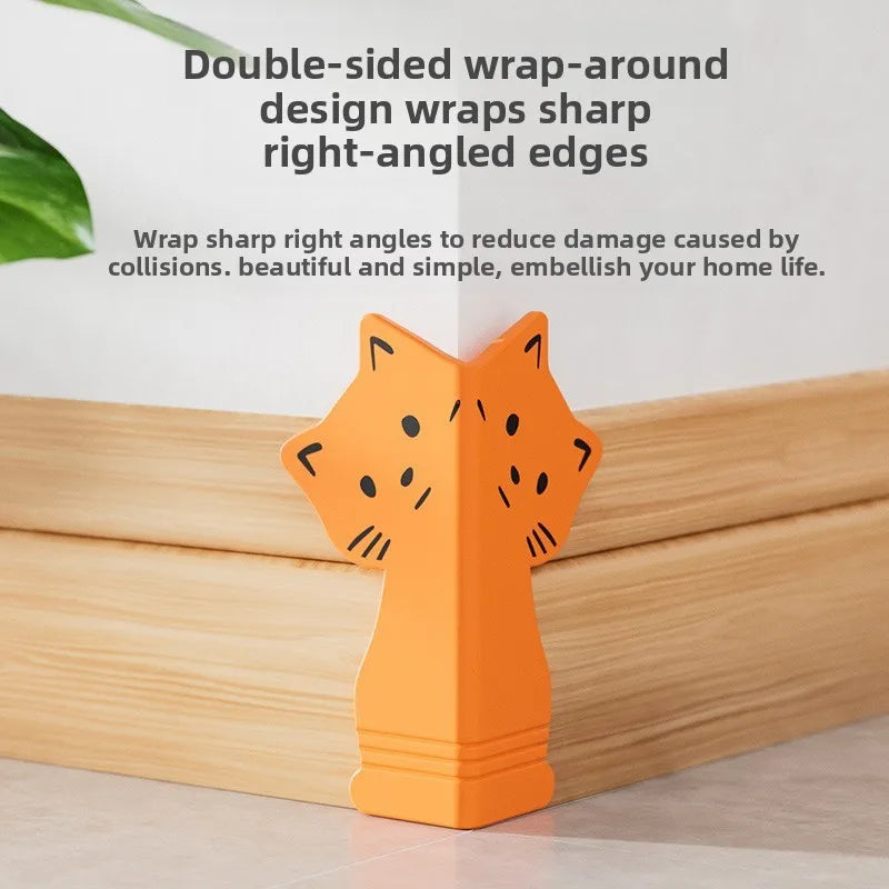 2pcs 2026 New Silicone Cartoon Corner Protectors, Full-Wrap Adhesive Guards for Table & Wall, Baby Home Safety Bumpers.