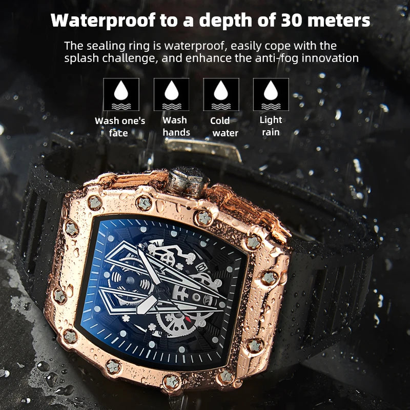 Brand Infantry Heavy Quartz Watch Creative Waterproof Hand Clock Men's Non-mechanical Sports Cool Gift Wristwatch