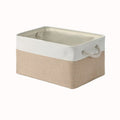 Folding Linen Fabric Storage Basket Multi-functional Sundries Storage Bag with Handle Organizer Box for Underwear Sock Baby Toys