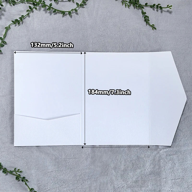 10/30pcs 132x184mm White Envelopes for Wedding Invitation Business High-grade 250g Texture Paper Stationery Supplies Storage Bag