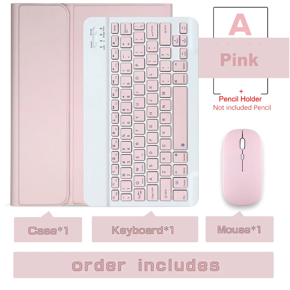 Keyboard Wireless Mouse Magic For iPad Pro 13 11 Case M5 M4 2026 M3 Air 13 11 5 4 10.2 9 8 7 Generation Case Bluetooth Keyboard