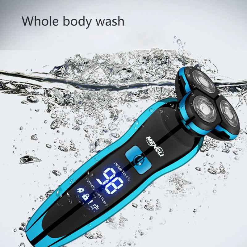 ZOZEN Men Electric Shaver Rechargeable Electric Razor Hair Cutting Shaving Machine Clipper Beard Trimmer Washable Wet-Dry Use