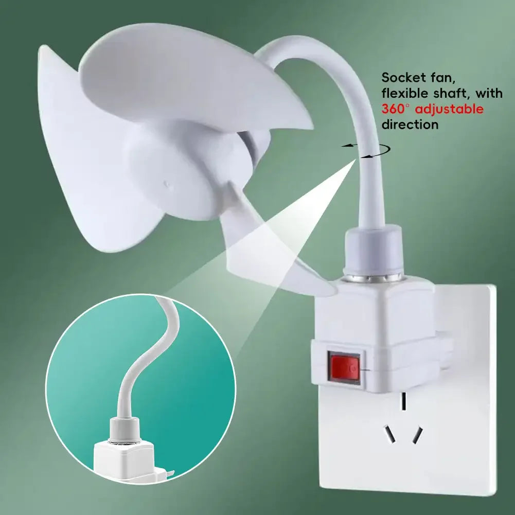 US Plug Outdoor Camping Fan Mini Fans Bendable Neck Space-SavingWith Cooling Fan Ventilation and Heat Dissipation