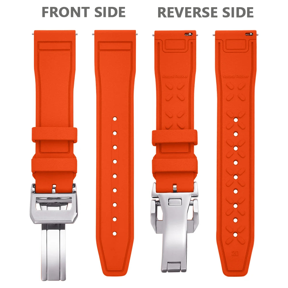 FKM Rubber Strap for IWC Big Pilot Mark Portugieser TOP GUN 20mm21mm 22mm Quick Release Strap Diving Sport Butterfly Buckle Band