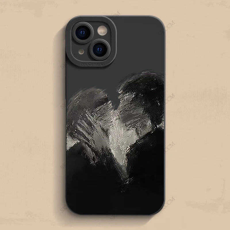 Oil Painting Art Phone Case For iPhone 15 Pro Max 14 13 12 11 Pro Max XS XR X 7 8 14 15 Plus SE 2020 Shockproof Soft Matte Cover