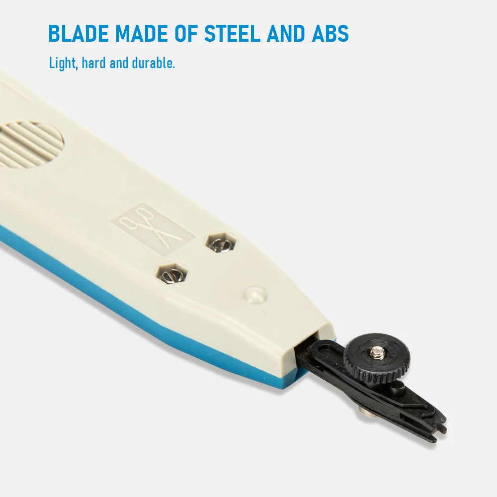 Impact Punchdown Tool with 66/110 Blade, Reliable CAT Cable Connections, Lightweight & Durable Adjustable Force