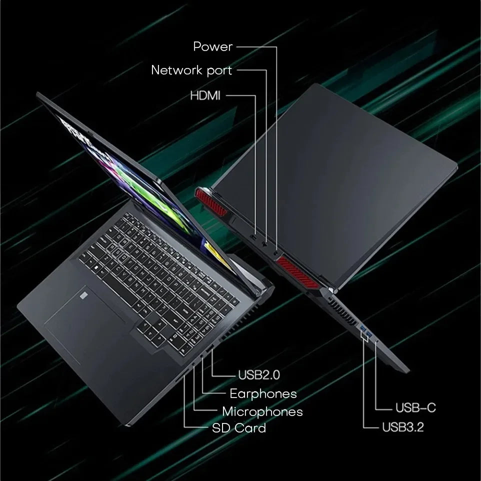 16" Gaming Laptop intel Core i7-6700HQ GTX 1060 6GB Notebook PC IPS 1920*1200 Ram 16GB 512GB 1TB SSD Windows 11 Pro Laptop Gamer
