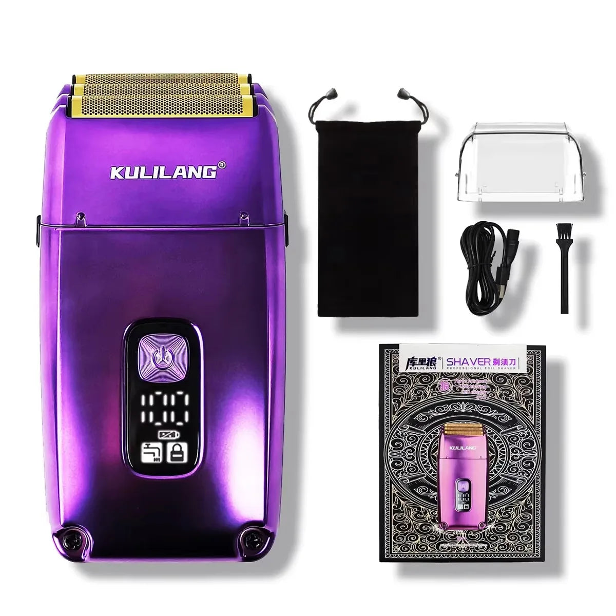 KULILANG Professional Barber R77F R55F R11F Gradient Electric Hair Clipper Titanium Plated FADE Blade 7200rpm Hair Salon Trimmer