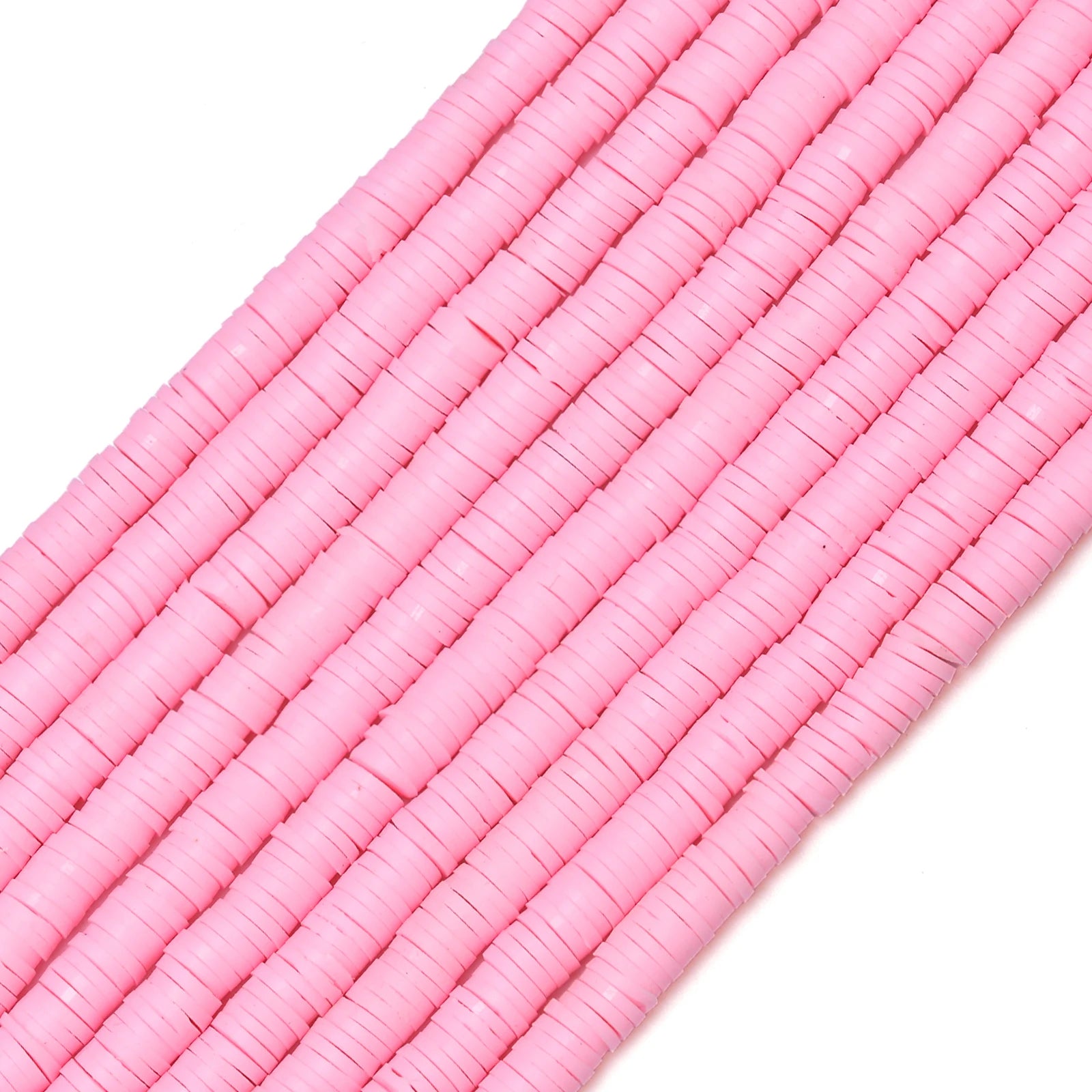 350pcs 6mm Flat Round Polymer Clay Beads Loose Spacer Beads for Jewelry Making DIY Needlework Bracelet Necklace Earrings