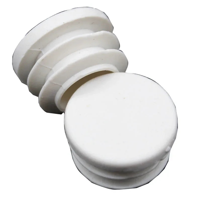 10pcs White square plastic pipe plug round cap tube end inner plug Furniture Leg Blanking hole dust cover Feet Protector  ﻿