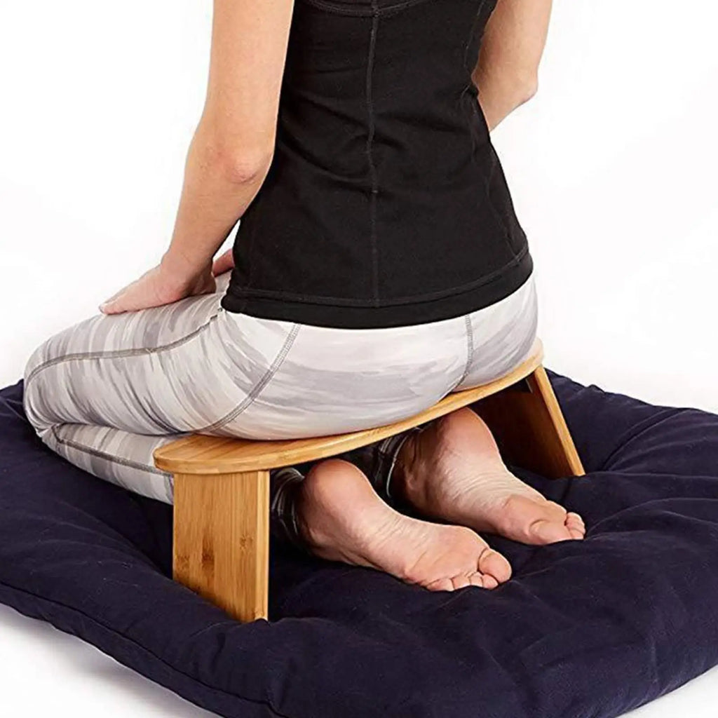 Meditation Bench Foldable for Extended Practice Meditation Stool for Buddhist Teahouse Deeper & Longer Meditation Low Seat Women