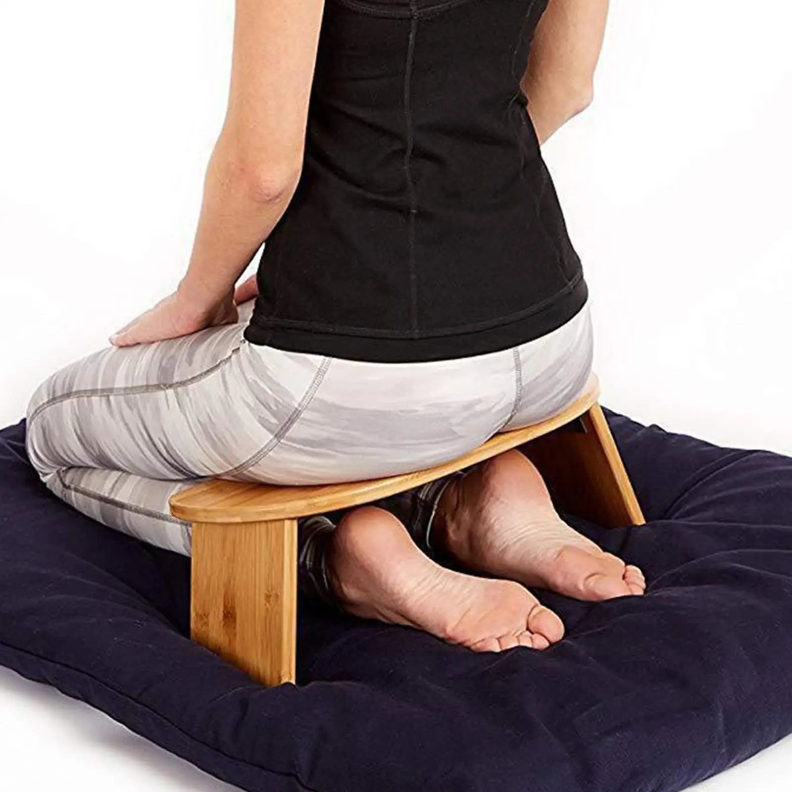 Meditation Bench Foldable for Extended Practice Meditation Stool for Buddhist Teahouse Deeper & Longer Meditation Low Seat Women