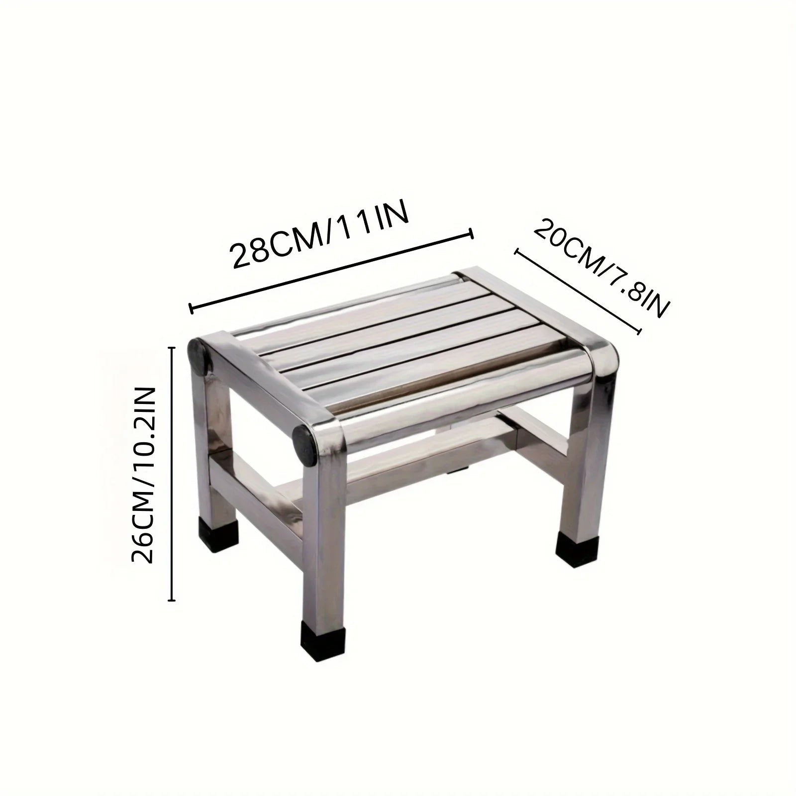 Multi-Functional Stainless Steel Square Stool - Waterproof Anti-slip Thick And Durable Suitable For Indoor and Outdoor Use.