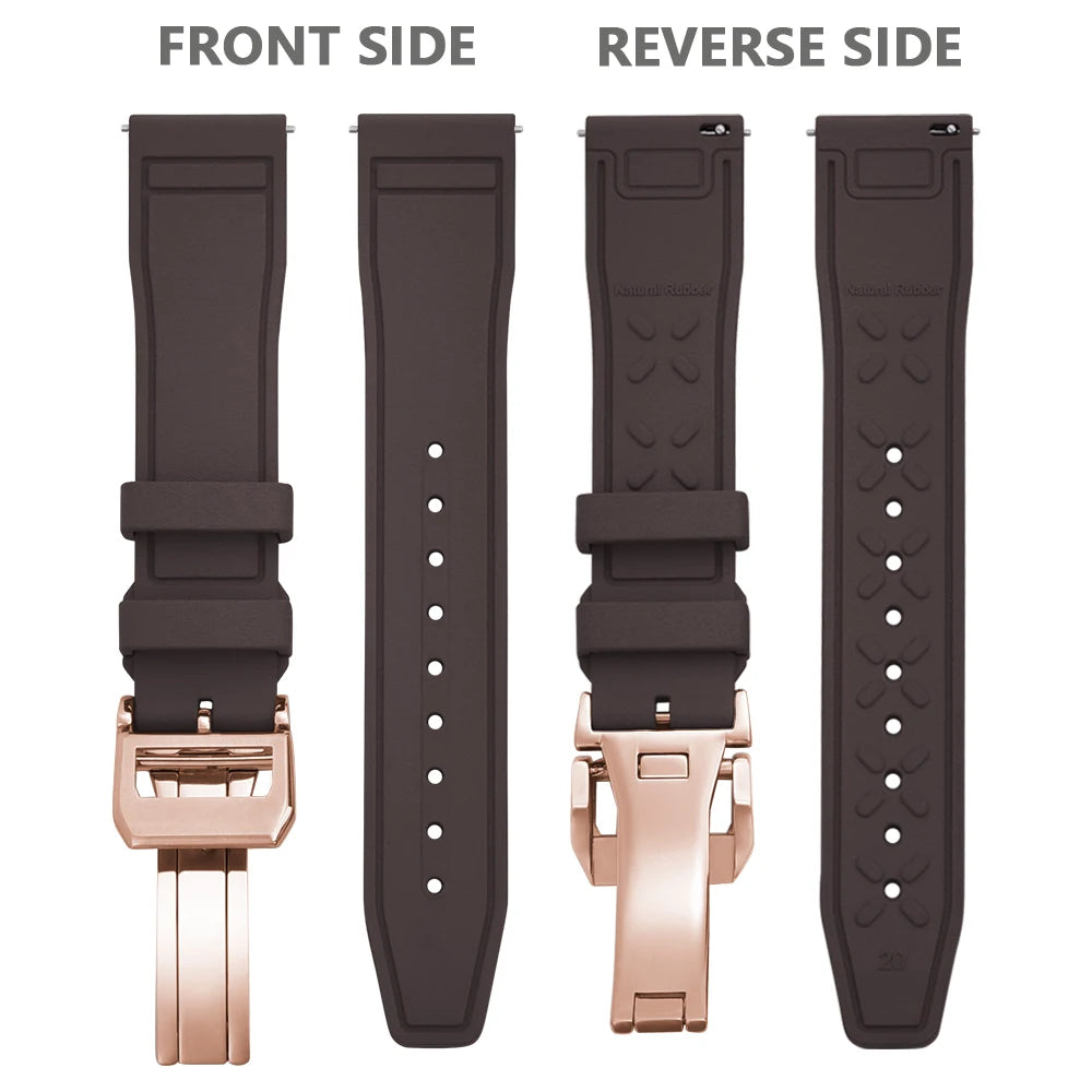 FKM Rubber Strap for IWC Big Pilot Mark Portugieser TOP GUN 20mm21mm 22mm Quick Release Strap Diving Sport Butterfly Buckle Band