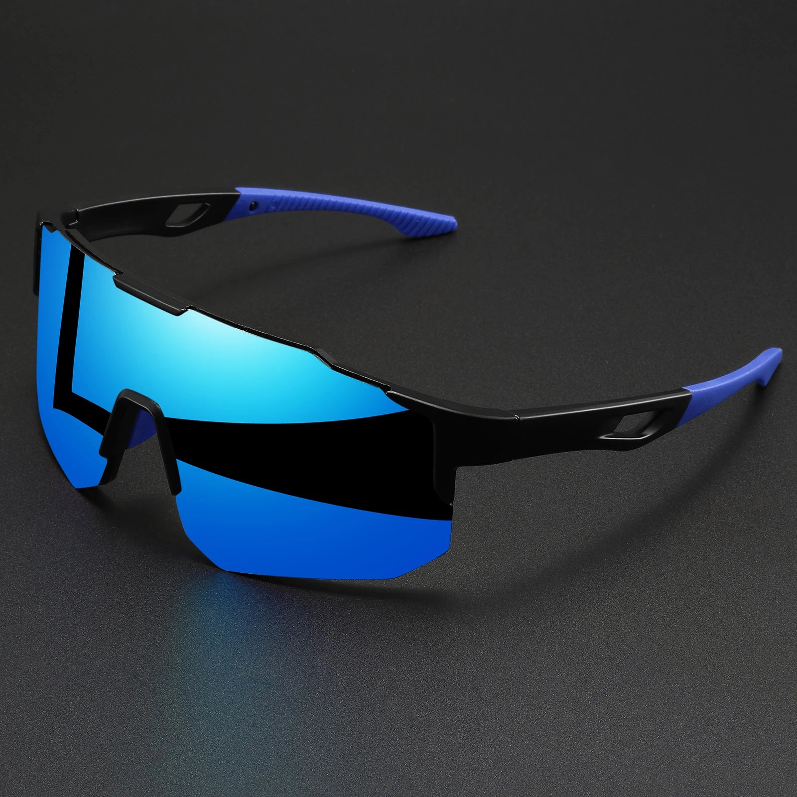 Unisex Oversized Colorful Sports Sunglasses UV400 Wraparound Design for Cycling Hiking Outdoor Activities Comfort Fit