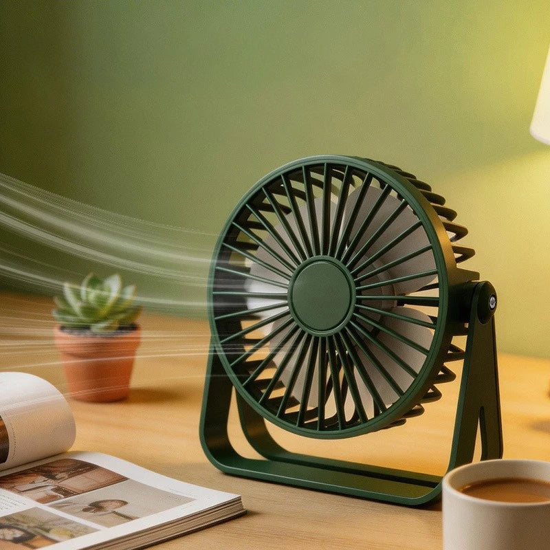Lenovo Portable 360° Adjustable Mini Fan Quiet Air Circulation Fan Plug Play USB Powered Desk Cooling Fan for Home Office Dorm