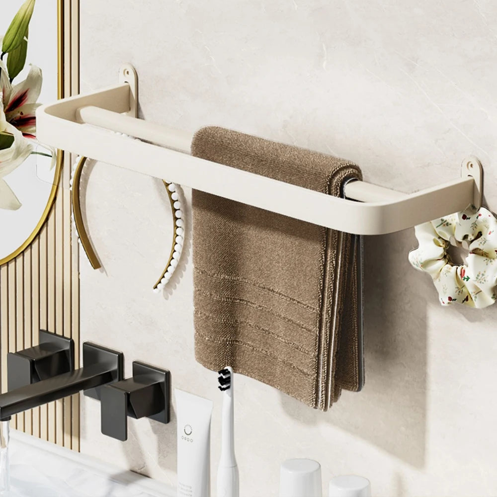 ORIENTAL YUHONG Aluminium Towel Rack Holder Double Bar Towel Hanger No Drill Wall Mount Shelf 40/50/60CM Bathroom Accessories