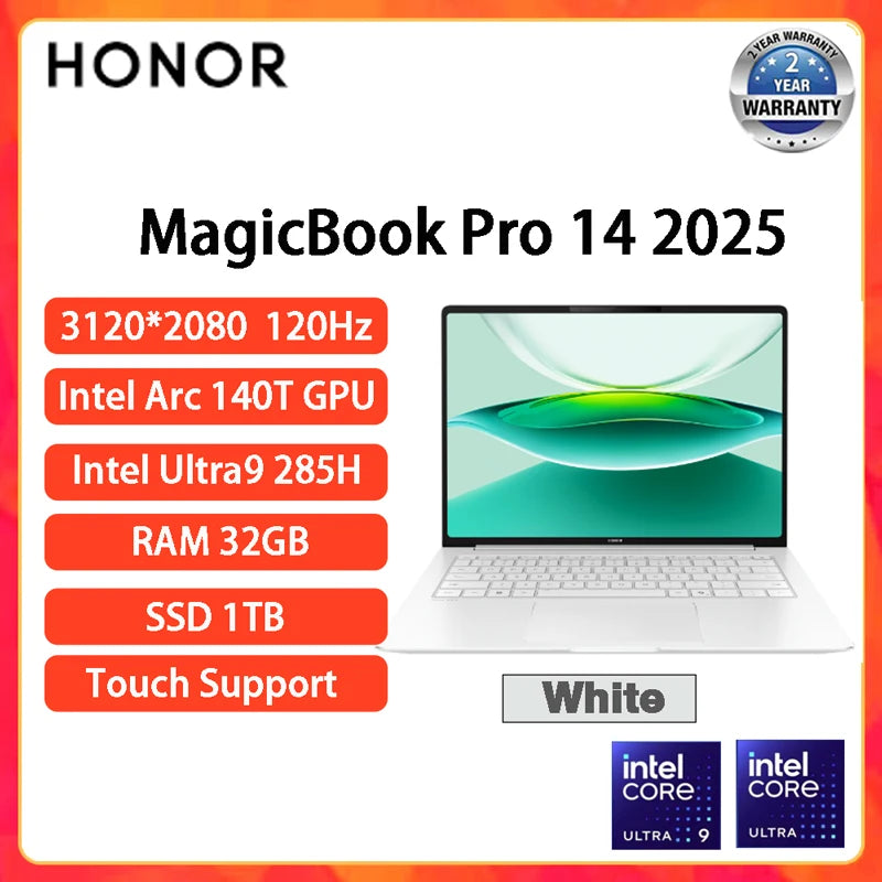 NEW Honor MagicBook Pro 14 Laptop 14.6-inch U5-125H 16G/24G 1T 3.1K Screen 92Wh Computer PC Notebook Ultrabook