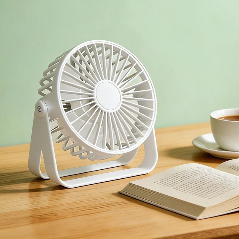 Lenovo Portable 360° Adjustable Mini Fan Quiet Air Circulation Fan Plug Play USB Powered Desk Cooling Fan for Home Office Dorm