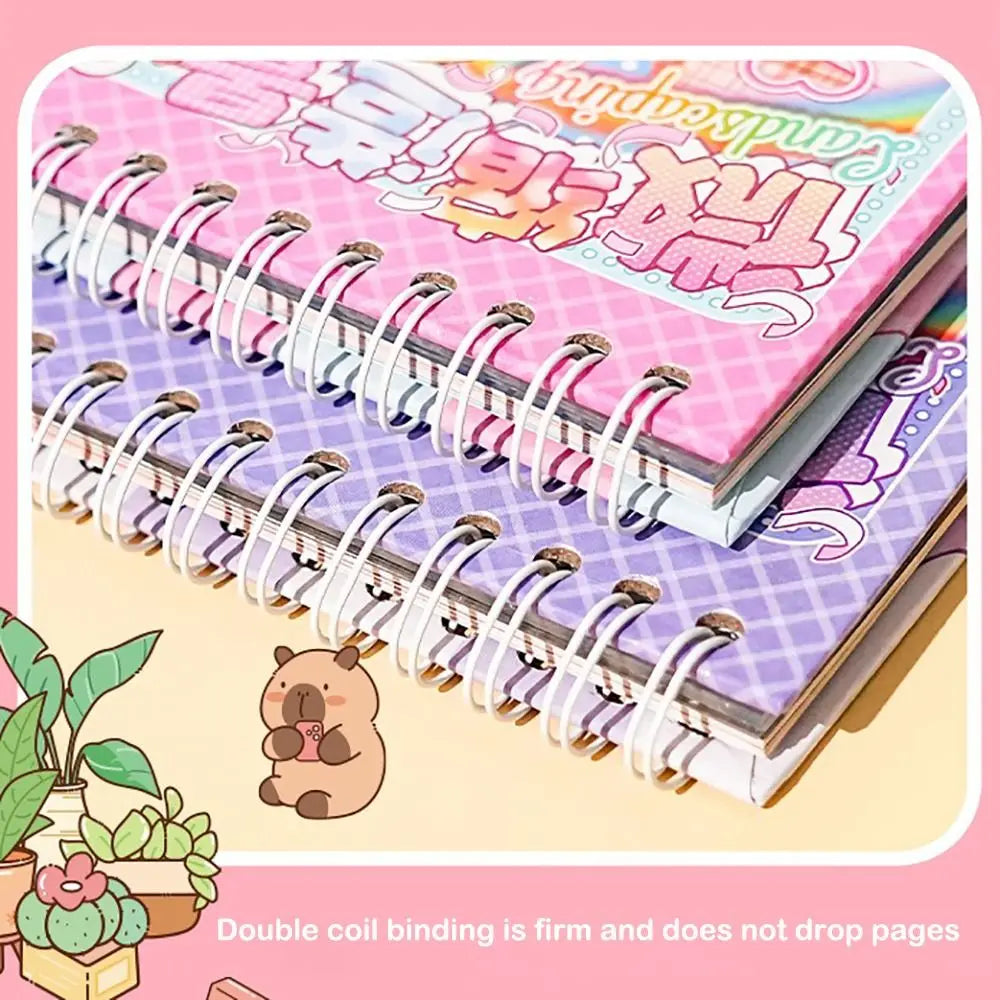 New Cartoon 3D Landscape Sticker Book Three-dimensional DIY Cabin Scene Pocket Sticker Miniature Scene Book Student Kid Child
