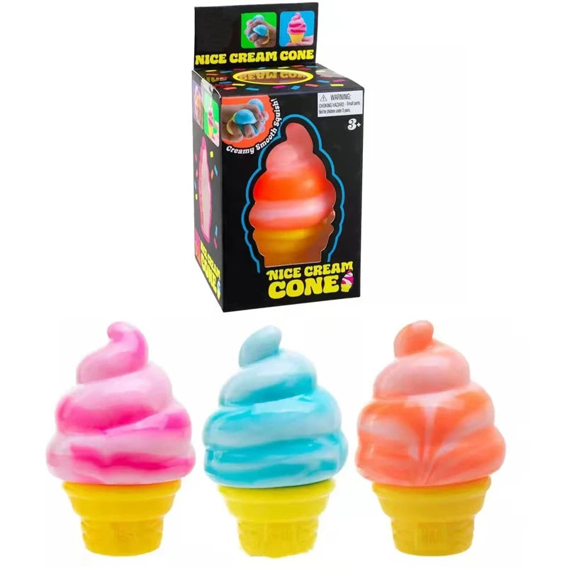 NeeDoh Ice Cream Stress Ball Fidget Toys Anxiety Stress Relief Sensory Toys Nice-Sicle Anti-Anxiety Squeeze Object For Kids