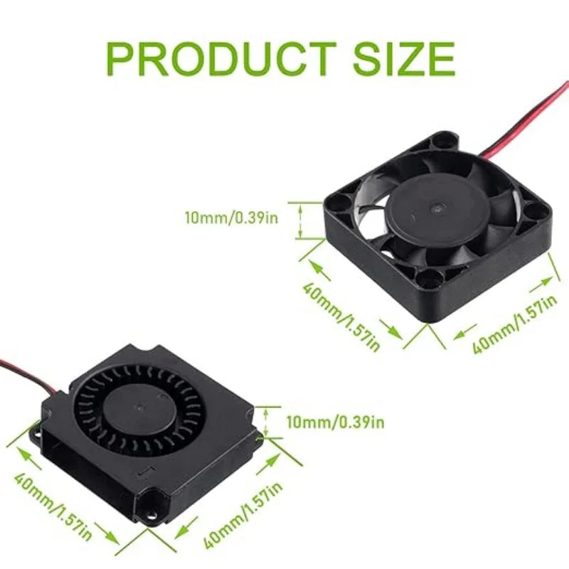 Creality Original 4010 Fans DC 24V Extruder Hot End Fan and DC 24V Turbo Fan for Creality Ender 3/Ender 3 Pro /Ender 5 3D Printe