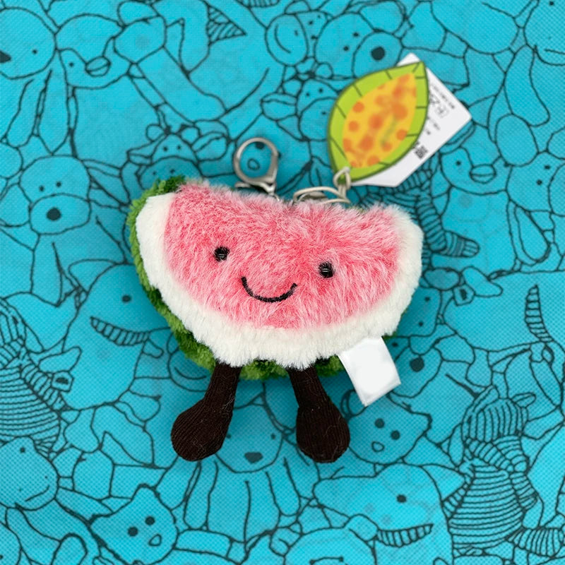 Muffin Plush Toy, Mini Cherry Charm, Jellyfish Plush Toy, Watermelon, Sunflower, JC Sour Pickle Bag Charm