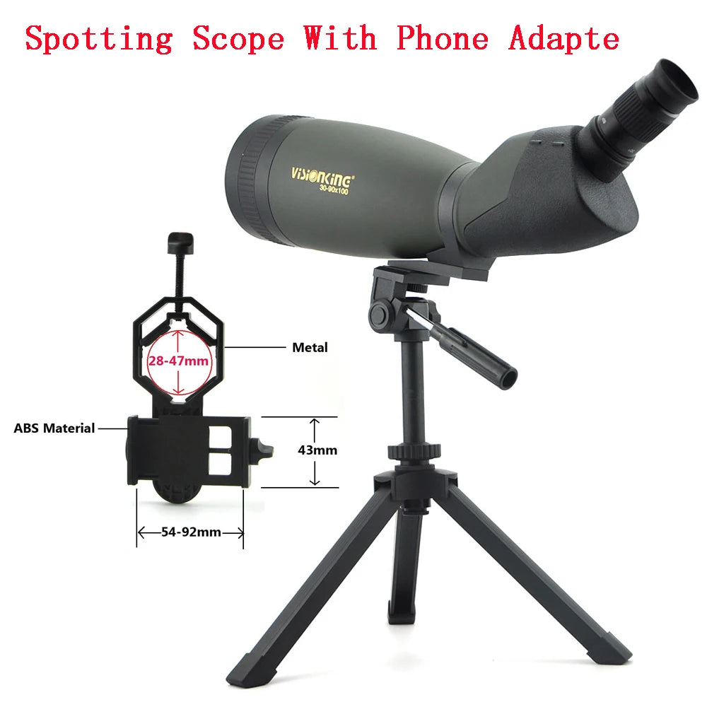 Visionking 30-90x100 Bak4 FMC Spotting Scope Waterproof Long Range Monocular Birdwatching Camping Equipment Telescope W/ Tripod