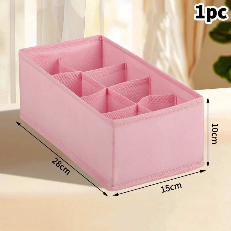 〔White〕Drawer Underwear Socks Bra Storage Box Clothes Storage Organizer Underwear Bag Wardrobe Box Cabinet Drawer Organizer