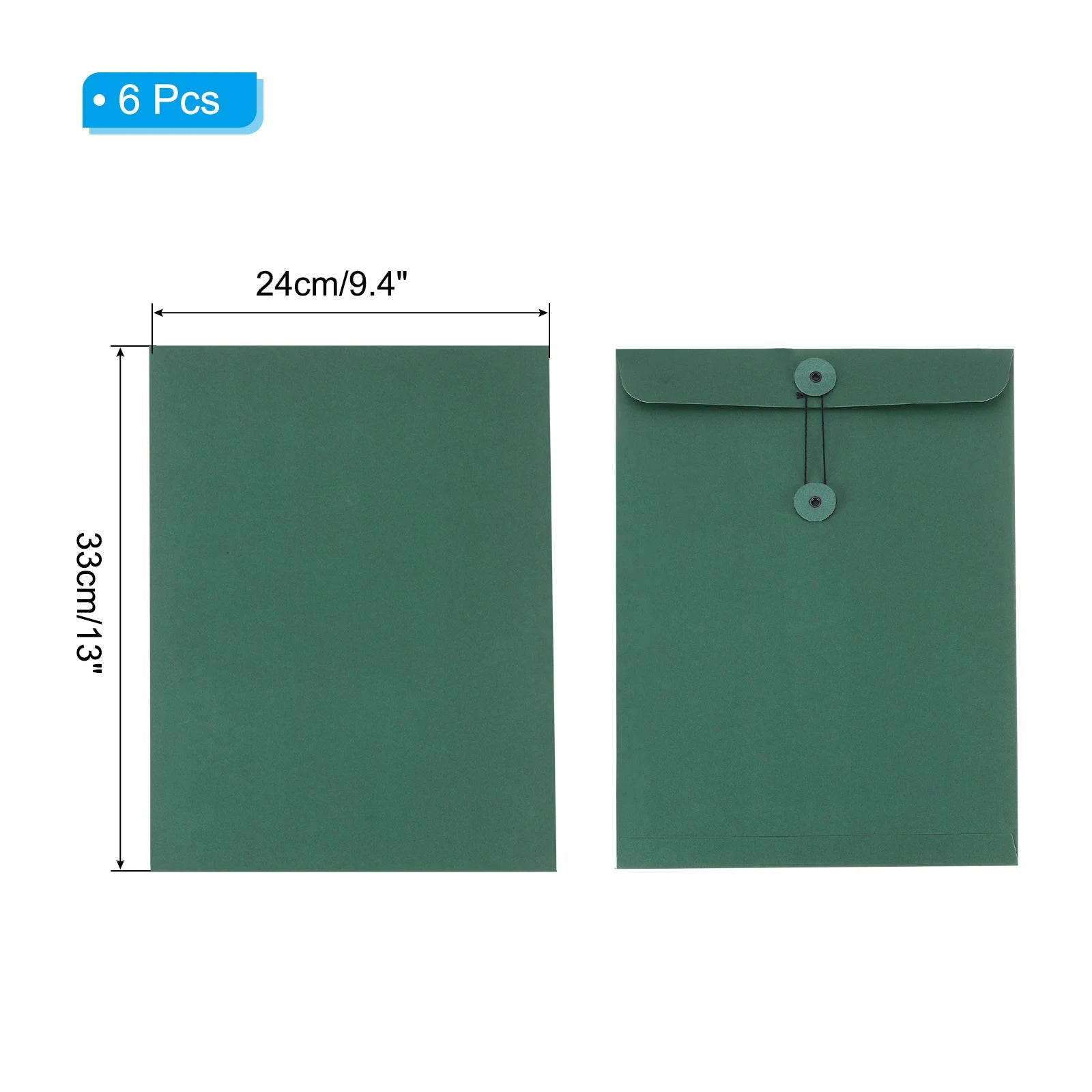 6/12Pcs Kraft Paper Envelope with String Tie Closure Vintage Envelopes File Folder Bag for Office Card Storage Document Organize