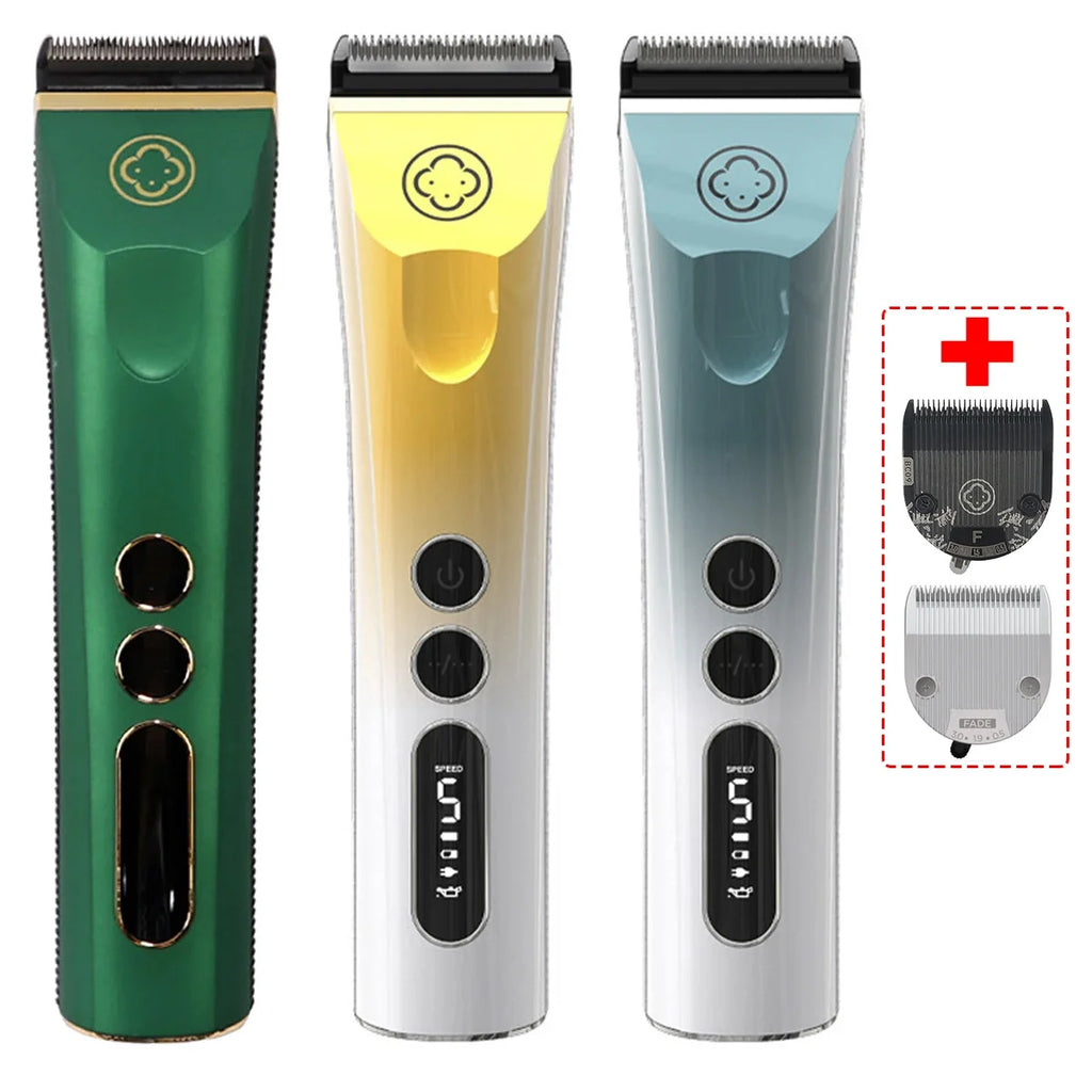 Madeshow 982F 986F Men Hair Clipper LED Display Low Noise Cordless Ceramic Blade Professional Hair Cutting Machine Hair Trimmer