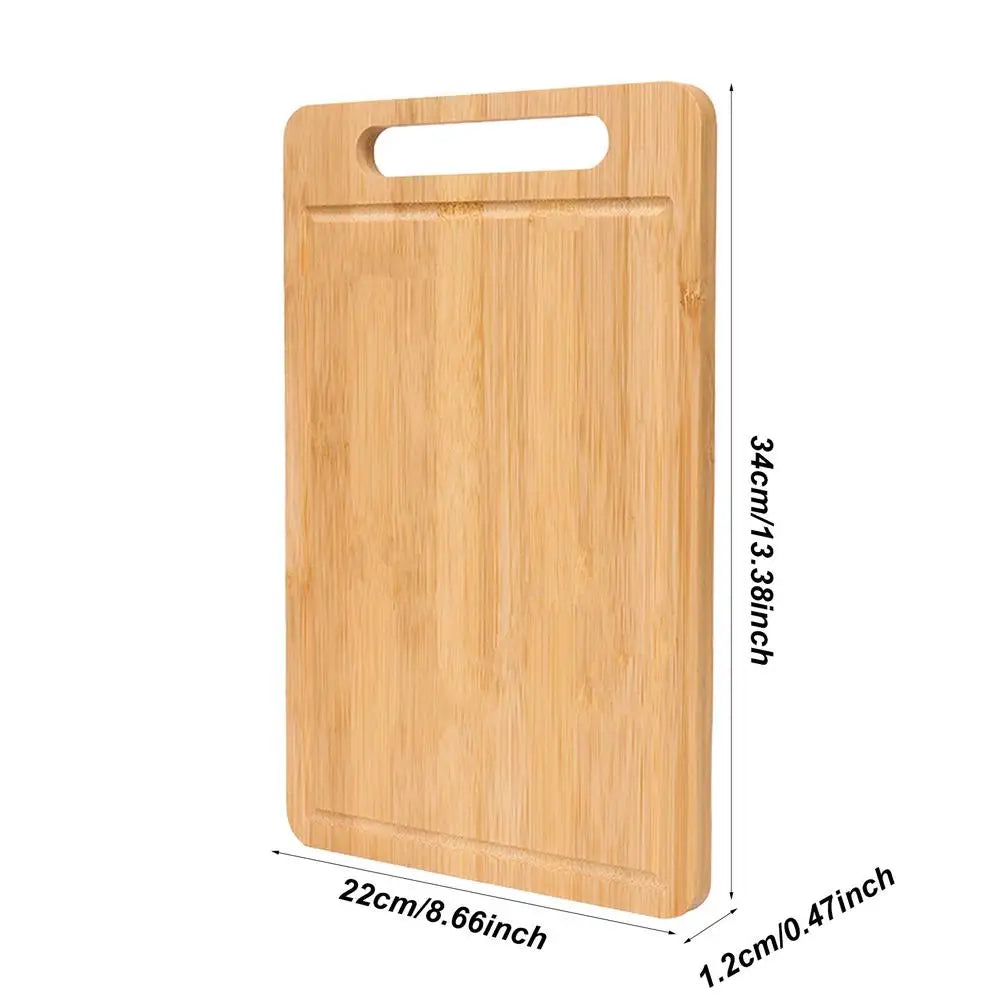 Wooden Cutting Board Bamboo Food Cutting Table Kitchen Serving Board Thickened Chopping Panel for Meat Fruit Vegetables Bread