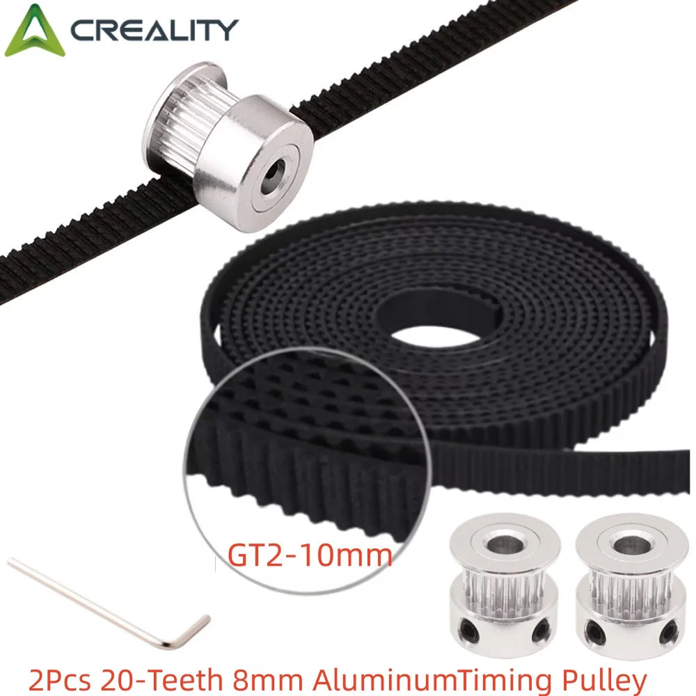 1/2m GT2-6/10mm Open Timing Belt 2GT Aramid Fiber Rubber/PU with Steel Core Gt2 Belt Cutting Length for 3D Printer