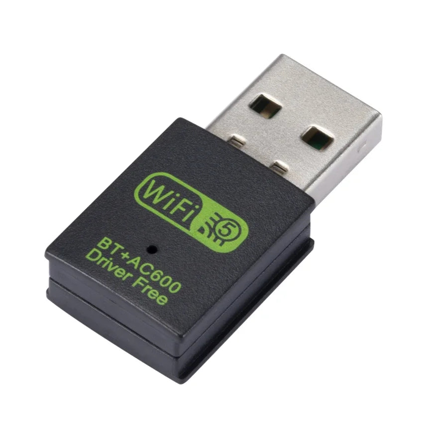 600Mbps USB WiFi Bluetooth Adapter Dual Band 2.4 5.8Ghz Wireless External Network Receiver USB WiFi Dongle for PC Laptop Desktop