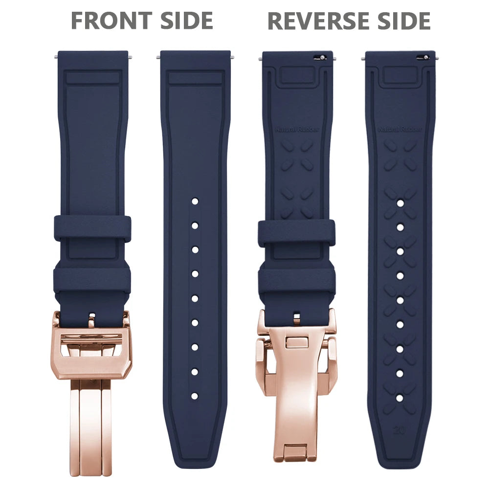 FKM Rubber Strap for IWC Big Pilot Mark Portugieser TOP GUN 20mm21mm 22mm Quick Release Strap Diving Sport Butterfly Buckle Band