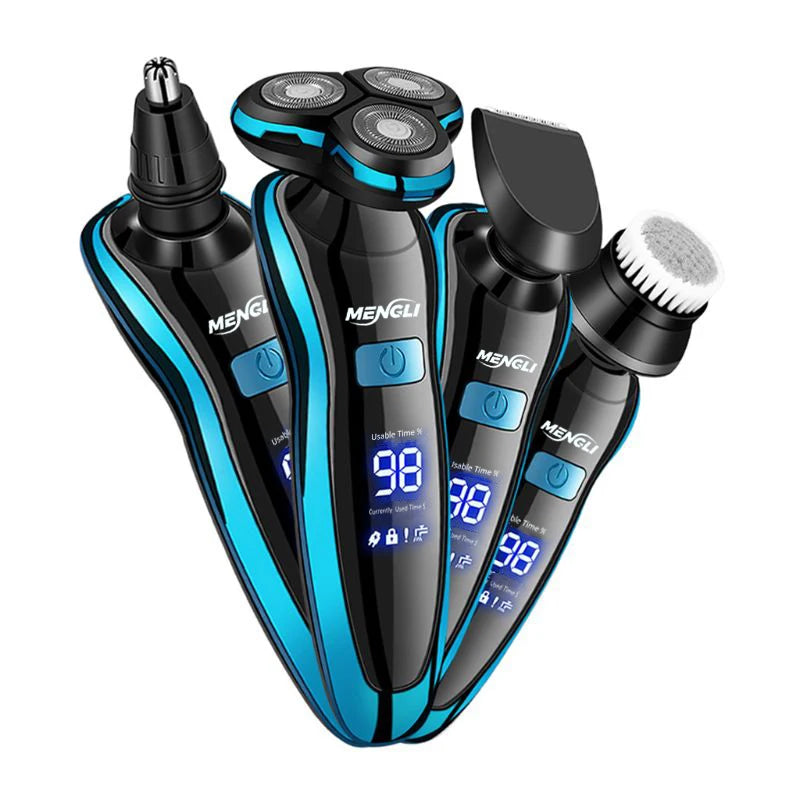 ZOZEN Men Electric Shaver Rechargeable Electric Razor Hair Cutting Shaving Machine Clipper Beard Trimmer Washable Wet-Dry Use