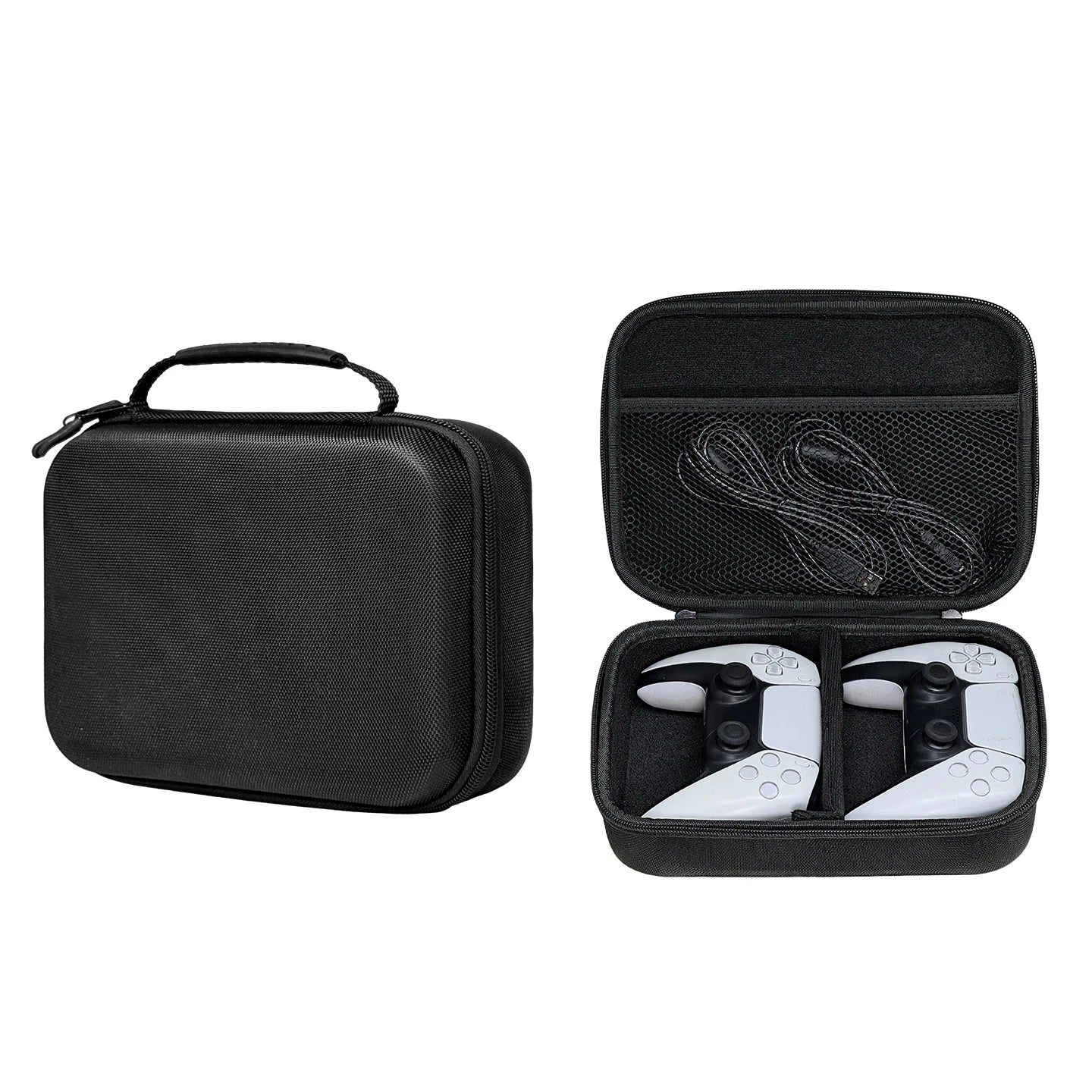 Dual controller storage bag portable EVA bag suitable for PS 5 PS 4 various game controllers, handles, game accessories
