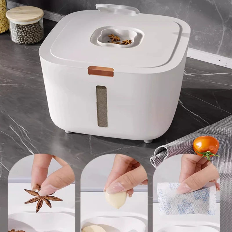 Food Grade Rice Dispenser Cereal Container Storage Moisture-proof Household Cereal Storage Box Soy Corn