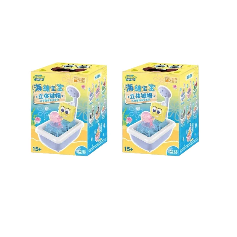 Genuine Spongebob Squarepants 3d Keycap Blind Box Official Movie Peripheral Mr Krabs Squidward Figurine For Mechanical Keyboard