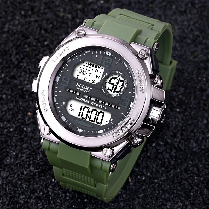 Multifunction Fashion Men's Outdoor Sport Watch Luminous Alarm Clock Men LED Digital Watch Waterproof Electronic Wristwatch