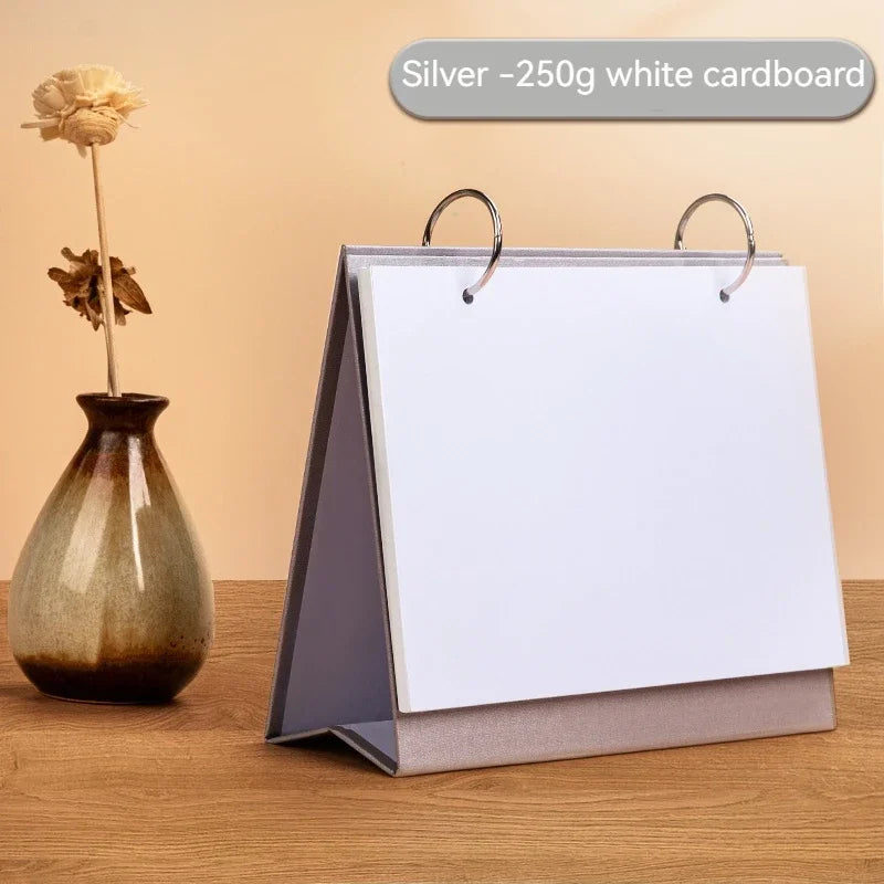 DIY Blank Desk Calendar Making Blank Daily Book Loose Leaf Calendar Planner Standing Flip Desktop School Monthly Year Calendar