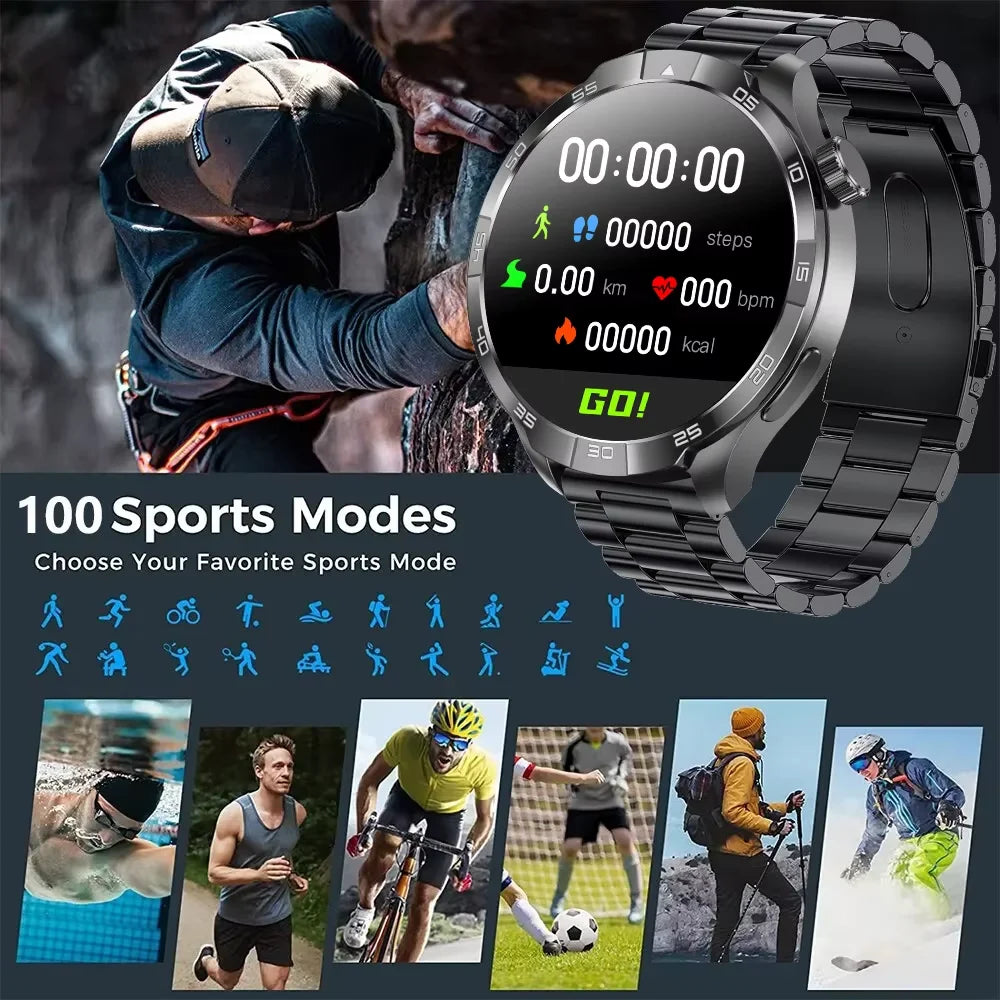 2026 New GH Style GPS Sport Compass SmartWatch Men 1.85" AMOLED HD Screen NFC IP68 Waterproof Bluetooth Call Smartbracelet Woman