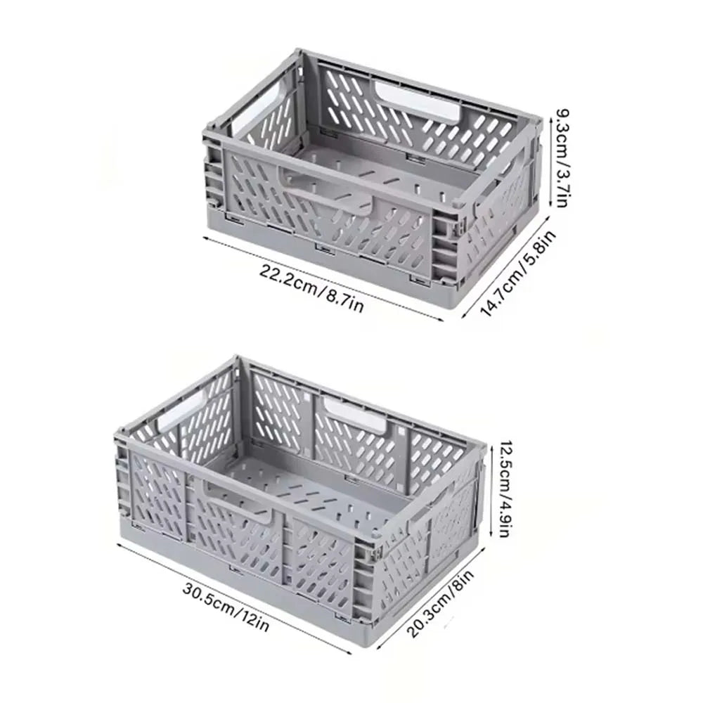New Arrival Foldable plastic storage basket, desktop stackable storage basket, snack storage box, living room storage box
