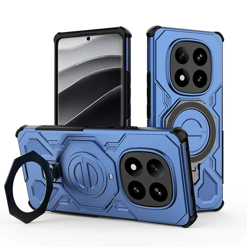 Case For Redmi Note 15 14 Pro Plus 5G Xiaomi 15T Pro MagSafe Stand Magnetic Holder Protection Stands Kickstand Protective Cover