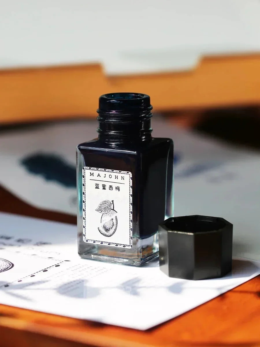 MAJOHN 20ml Shanghai Themed Glitter Ink for Fountain Pen Dip Pen Sketching Art Golden Particles Stationery School Supplies