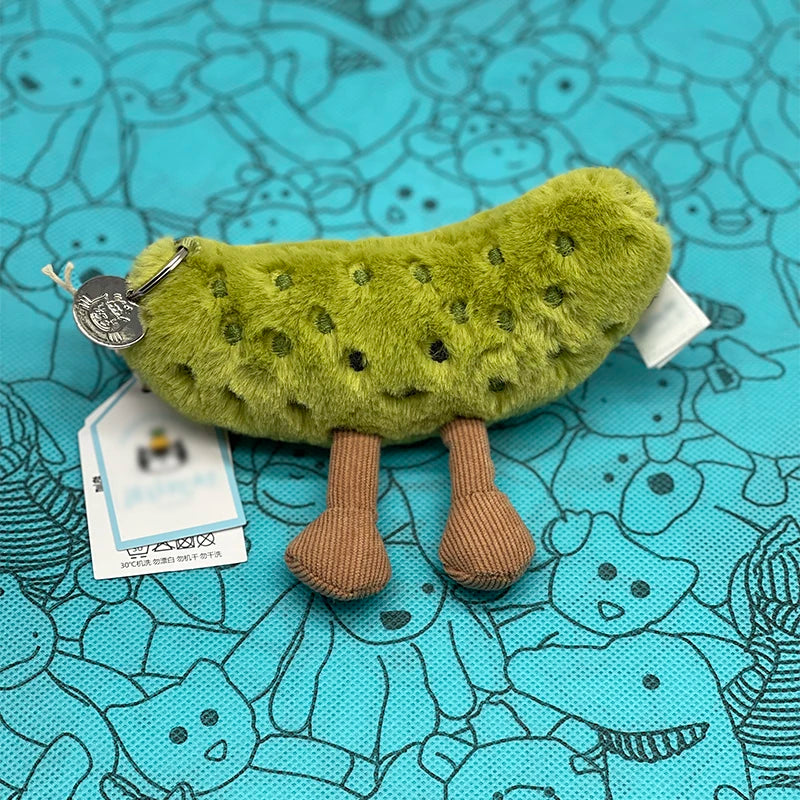 Muffin Plush Toy, Mini Cherry Charm, Jellyfish Plush Toy, Watermelon, Sunflower, JC Sour Pickle Bag Charm